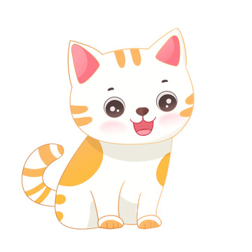 卡通可爱猫咪png元素