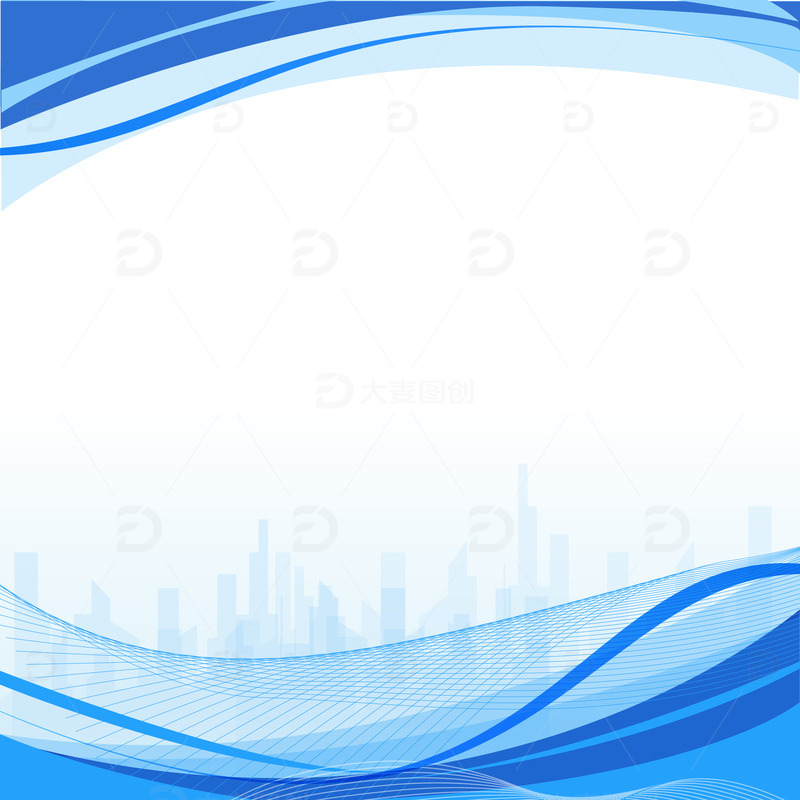 源文件下载【趣麦麦图】蓝色科技互联网城市商务线条曲线装饰边框