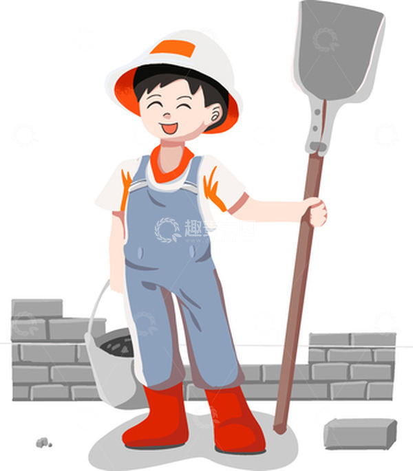 源文件下载【趣麦麦图】建筑工人劳动节元素