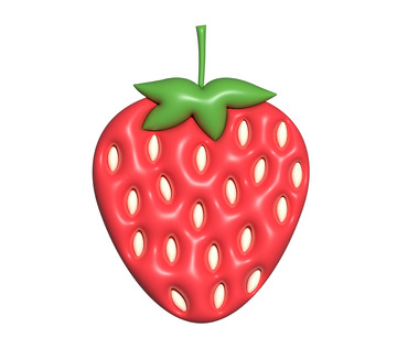 AI膨胀效果草莓