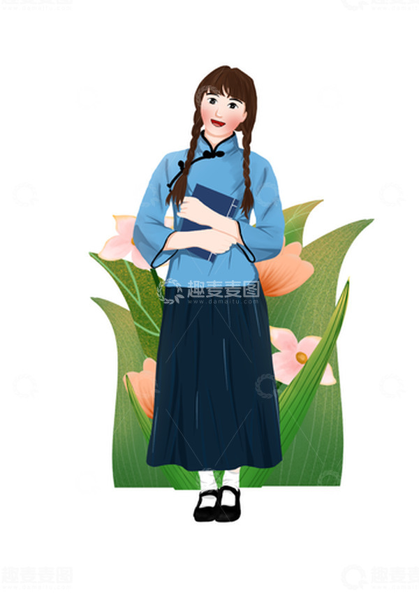 源文件下载【趣麦麦图】五四青年节民国学生进步青年