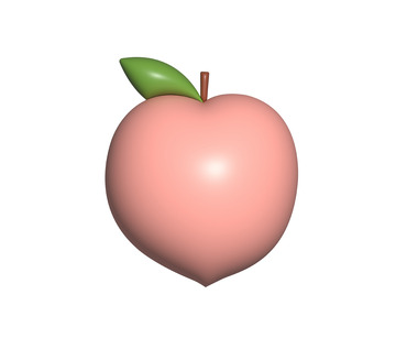 AI膨胀效果桃子