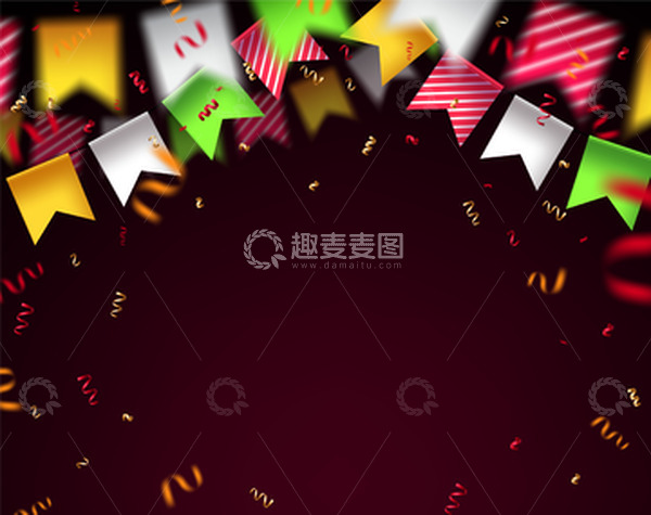 源文件下载【趣麦麦图】彩旗彩带庆祝节日喜庆