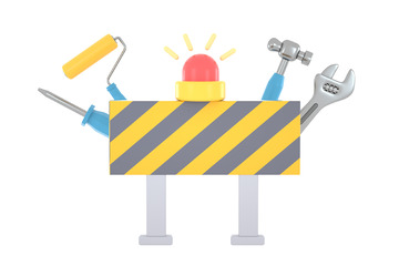 3D立体劳动节扳手工具