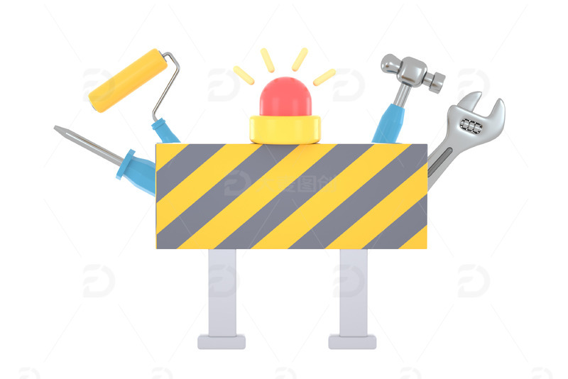 3D立体劳动节扳手工具