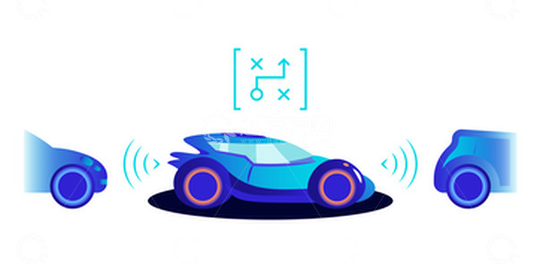 源文件下载【趣麦麦图】无人驾驶人工智能手机汽车轿车新能源