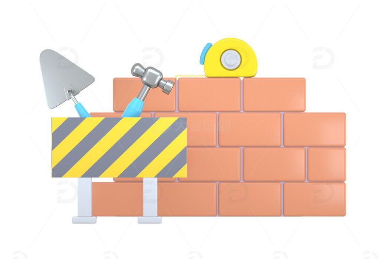 3D立体劳动节工具场景