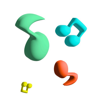 3D音符图形符号