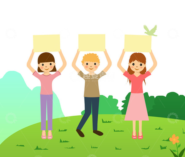 源文件下载【趣麦麦图】青年节手绘人物