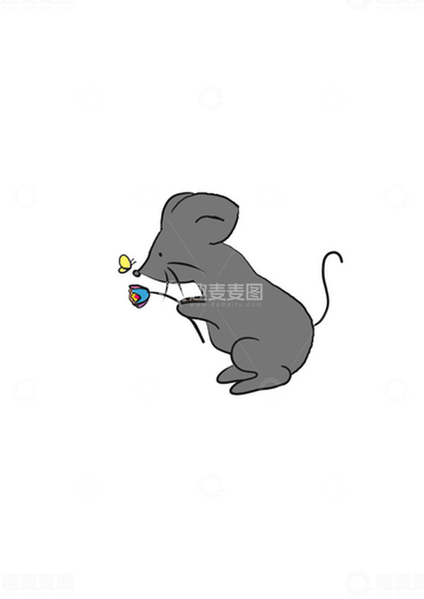 源文件下载【趣麦麦图】-老鼠简单卡通元素