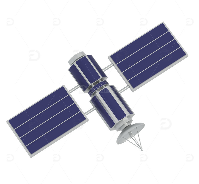 源文件下载【趣麦麦图】3D立体航天人造卫星太空漫游