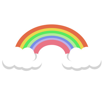 卡通简约彩虹矢量元素