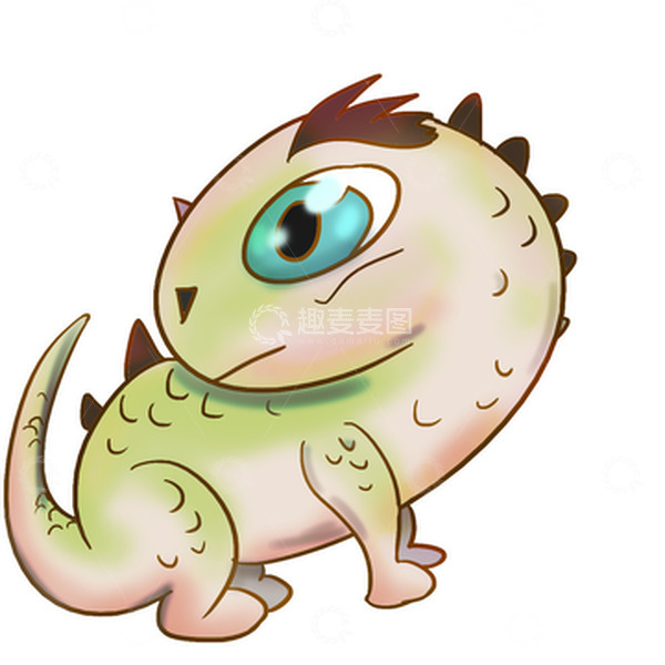 源文件下载【趣麦麦图】小恐龙 原创 卡通造型 可爱 鳞片