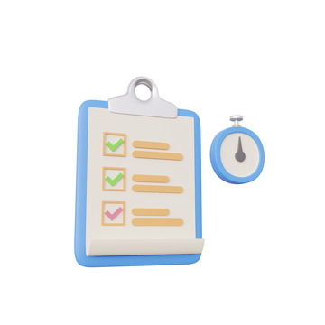 3D立体签到打卡图标元素