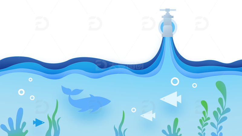 源文件下载【趣麦麦图】环保节约用水保护环境