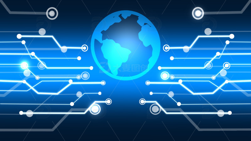 源文件下载【趣麦麦图】-蓝色科技风背景