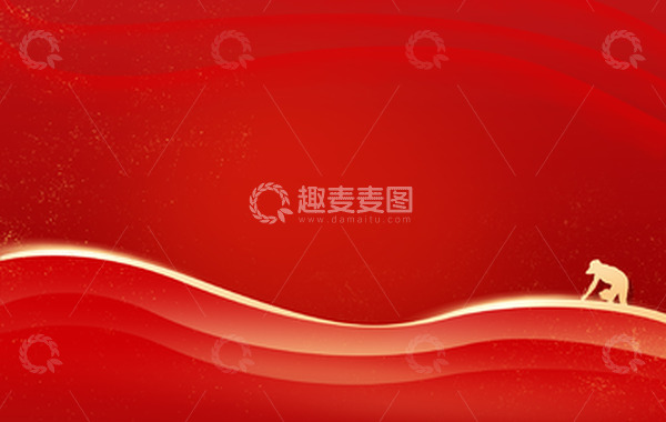 五一劳动节农民剪影红色简约背景