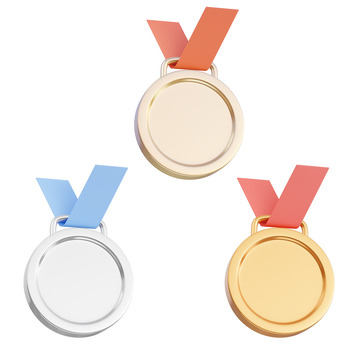 3D立体金牌银牌铜牌奖牌奖章