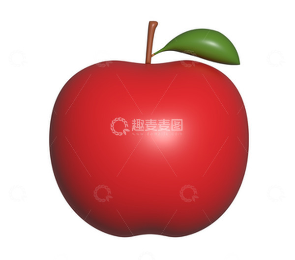 源文件下载【趣麦麦图】-AI膨胀效果水果苹果