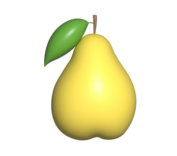 AI膨胀效果水果梨