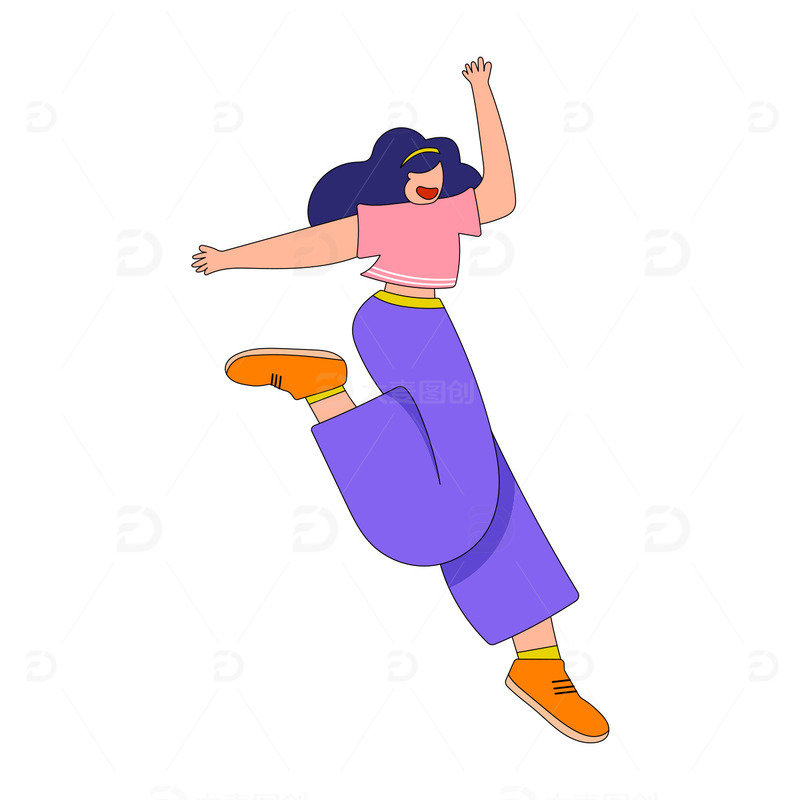 54青年节手绘青年人物插画