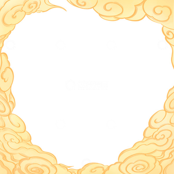 源文件下载【趣麦麦图】-国潮云纹祥云包围边框