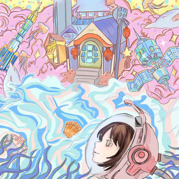 深海潜水女孩