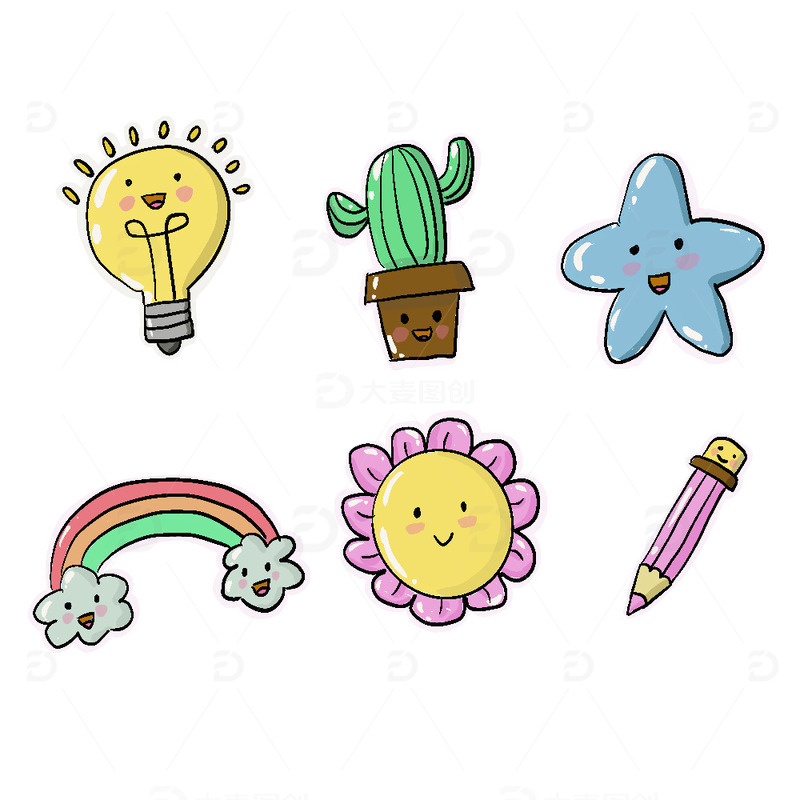 可爱物件贴纸