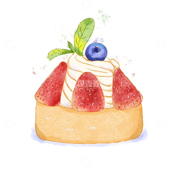 源文件下载【趣麦麦图】蛋糕草莓蛋糕奶油蛋糕蓝莓蛋糕手绘蛋糕