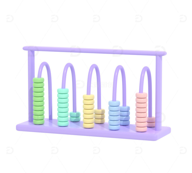 源文件下载【趣麦麦图】3D立体教育珠心算计数器算术培训学习工具
