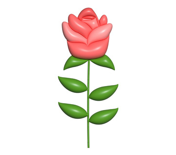 AI膨胀效果玫瑰