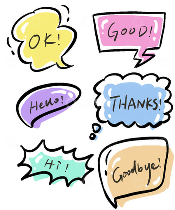 源文件下载【趣麦麦图】英文卡通对话框