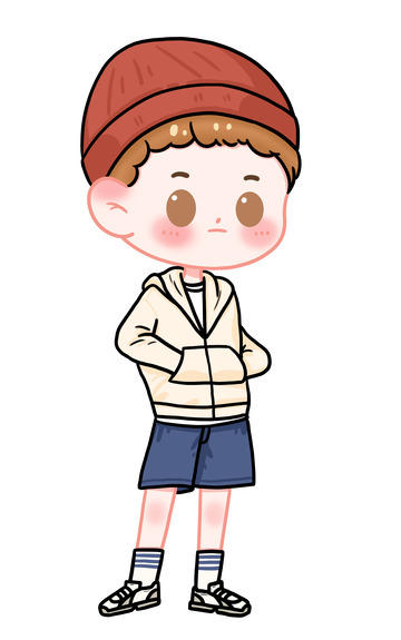 男孩全身Q版可爱