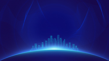 蓝色科技未来智能化城市