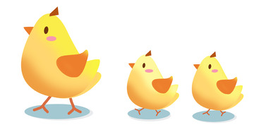 可爱卡通小胖鸡