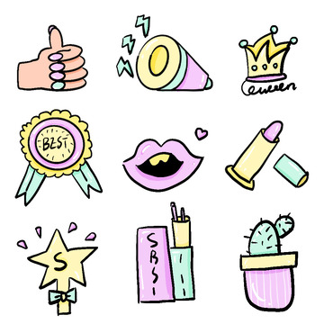 流行酷炫卡通贴纸