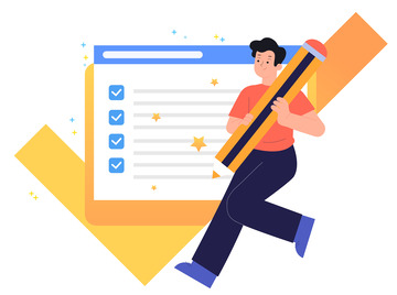 办公室记录表格矢量图