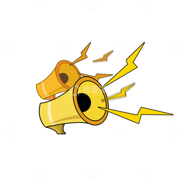 源文件下载【趣麦麦图】双十一金色喇叭促销活动广告宣传元素