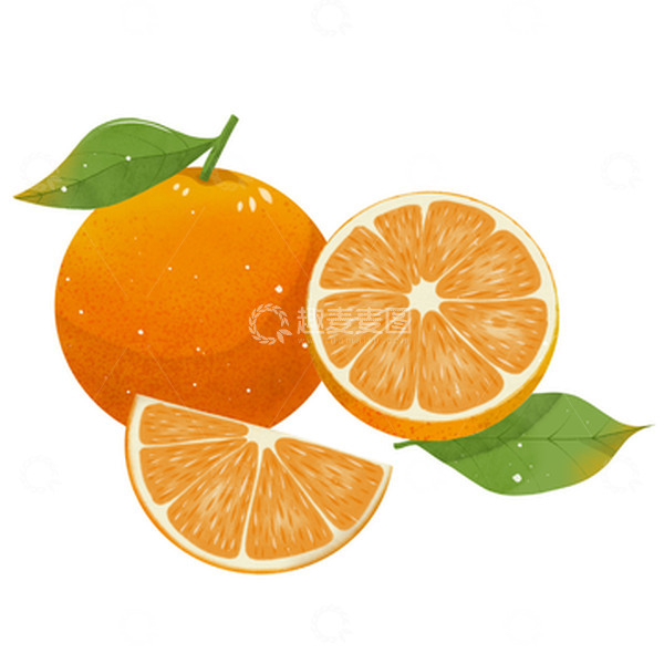 源文件下载【趣麦麦图】-清新水果系列水彩橙子