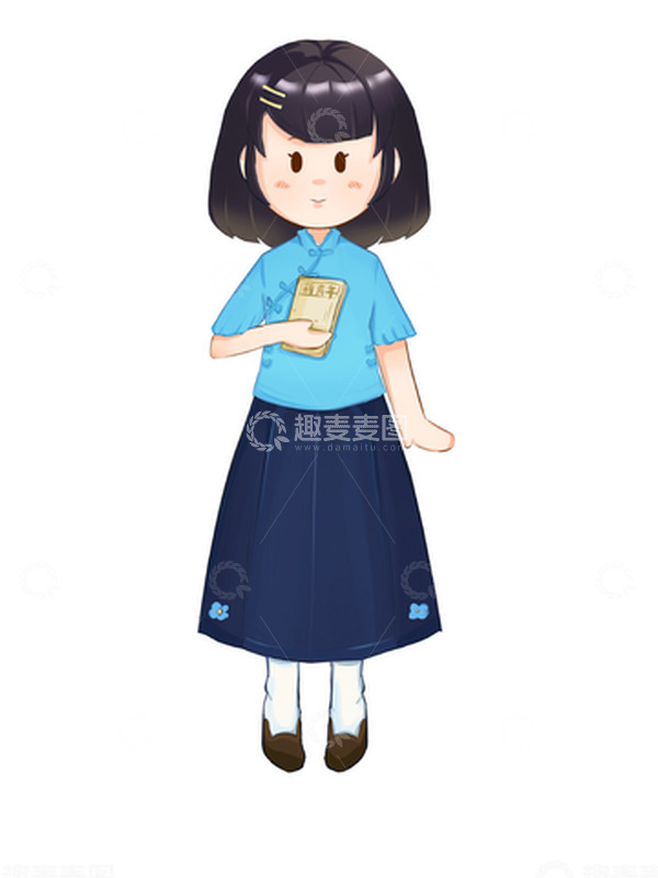 源文件下载【趣麦麦图】民国风格五四青年节人物