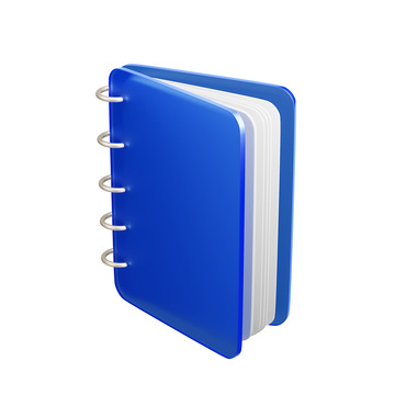 3D毛玻璃笔记本记事本文件夹图标模型