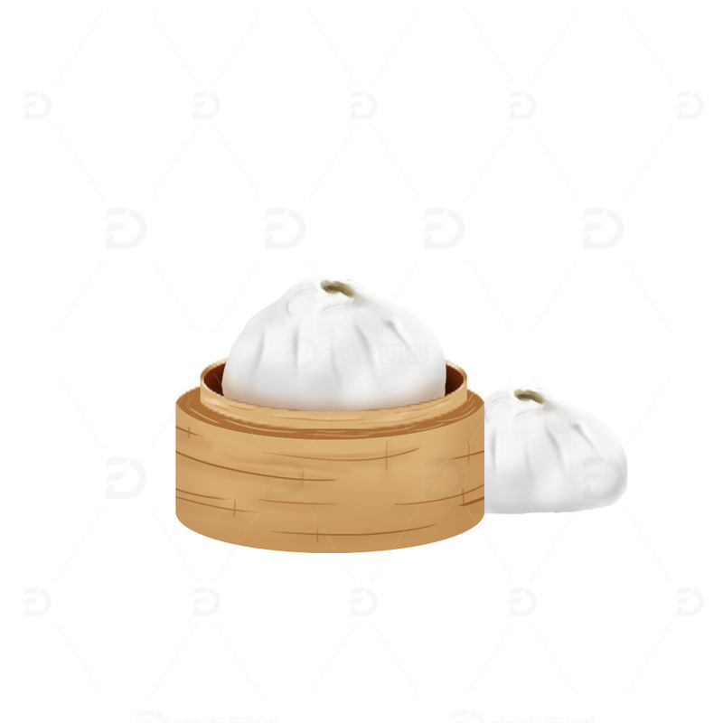 源文件下载【趣麦麦图】-手绘食物包子早餐
