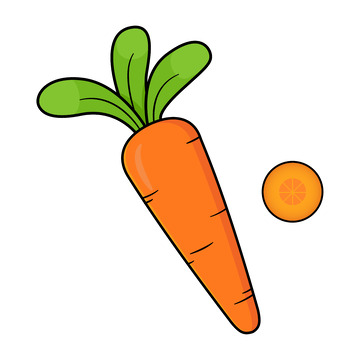 胡萝卜蔬菜矢量免扣素材