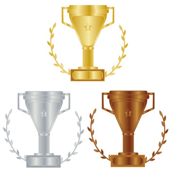 亚运会金银铜奖杯