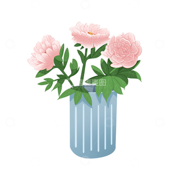 源文件下载【趣麦麦图】鲜花花束粉色花朵