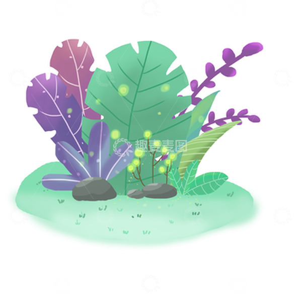 源文件下载【趣麦麦图】春天植物元素