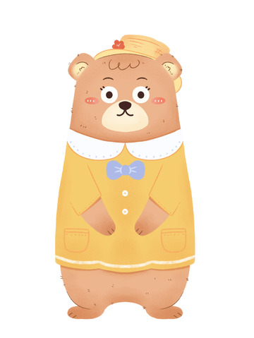 可爱小熊卡通动物