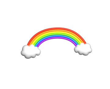 AI膨胀效果彩虹