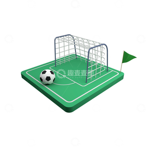 源文件下载【趣麦麦图】亚运会足球奥运会体育足球场C4D