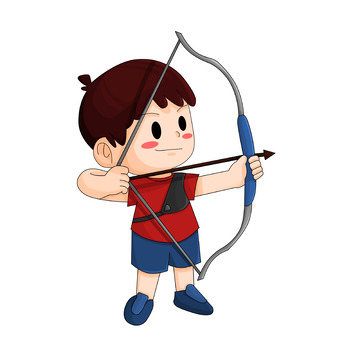 亚运会射箭卡通运动员